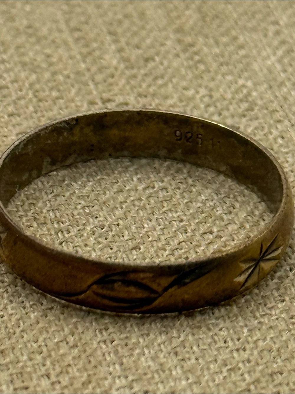 Sterling silver size 11 Floral Engraved Band Ring - Women's Jewelry View 3